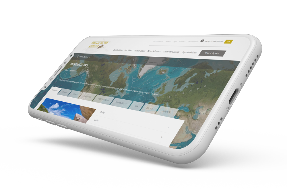 Smartphone avec écran de carte