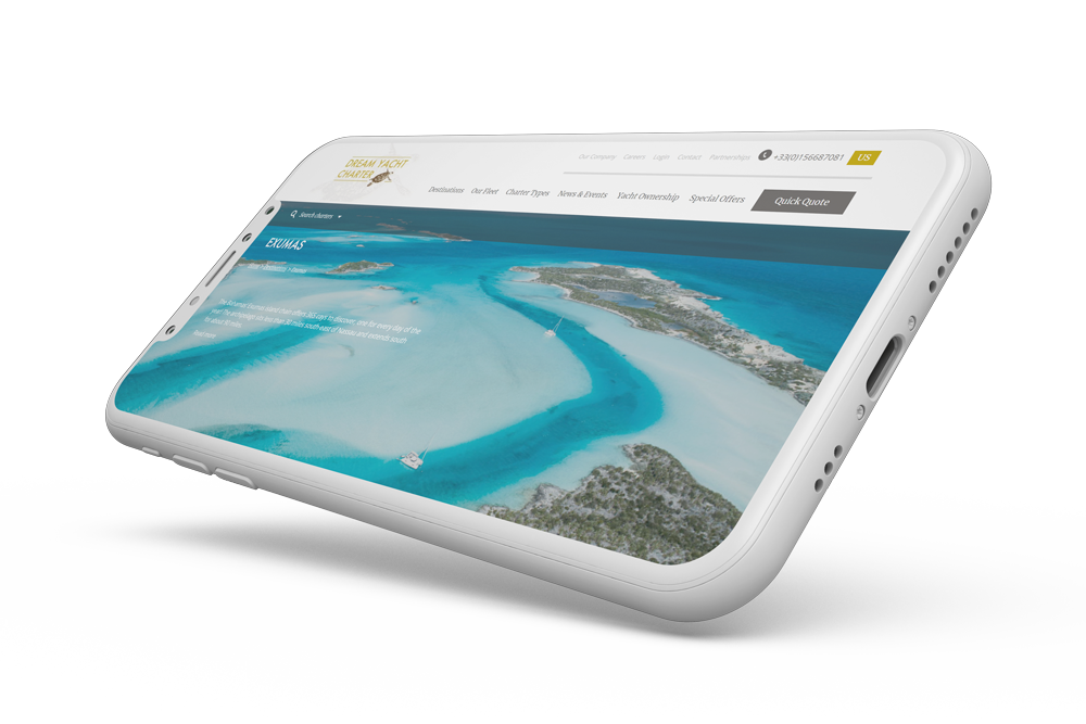 Smartphone avec une image de plage