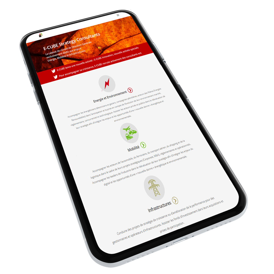 Smartphone avec une application ouverte.