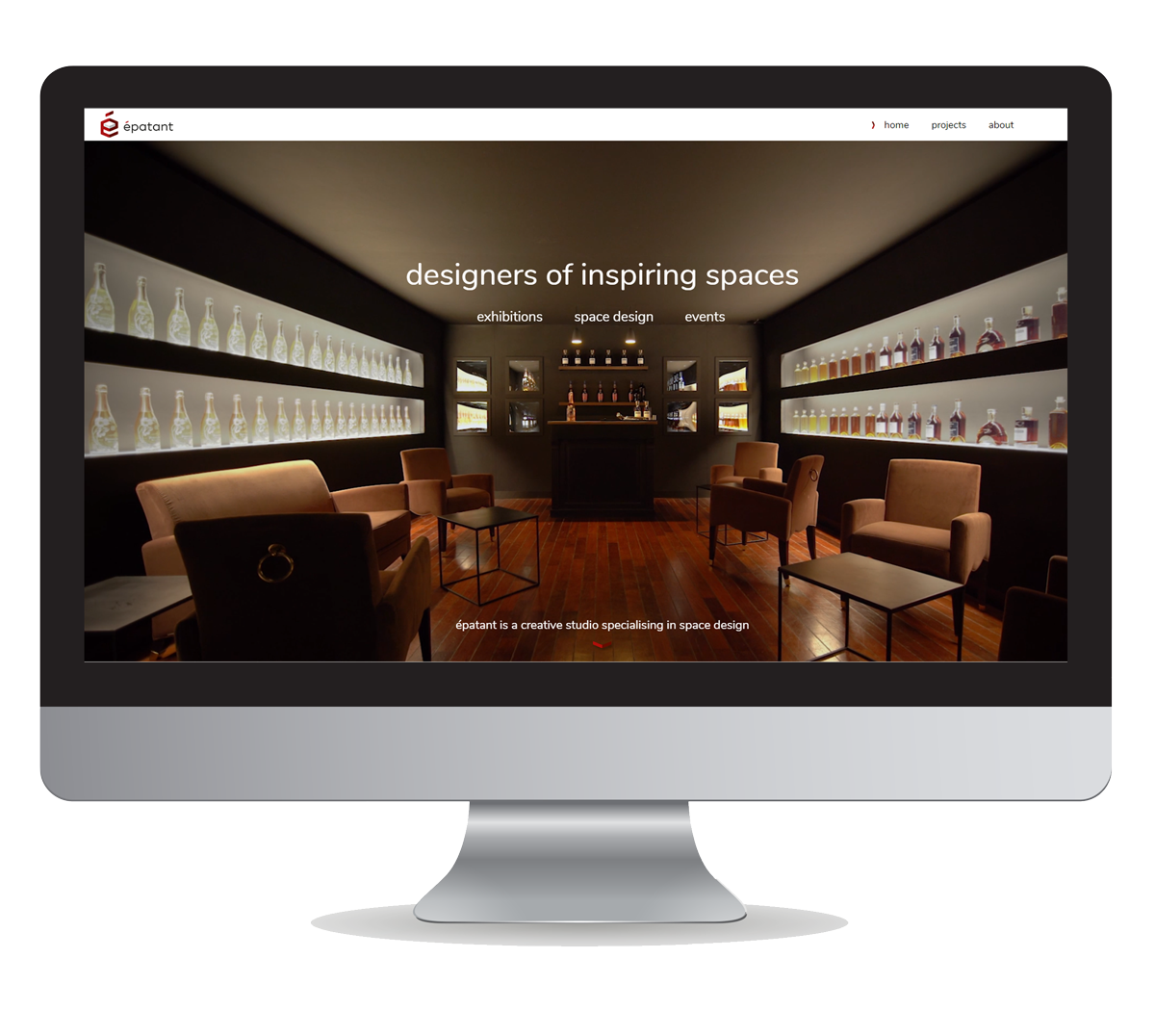 Écran d'ordinateur montrant un espace intérieur moderne.