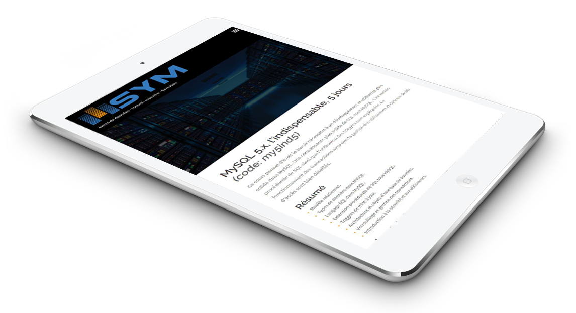 Tablette blanche sur fond noir.