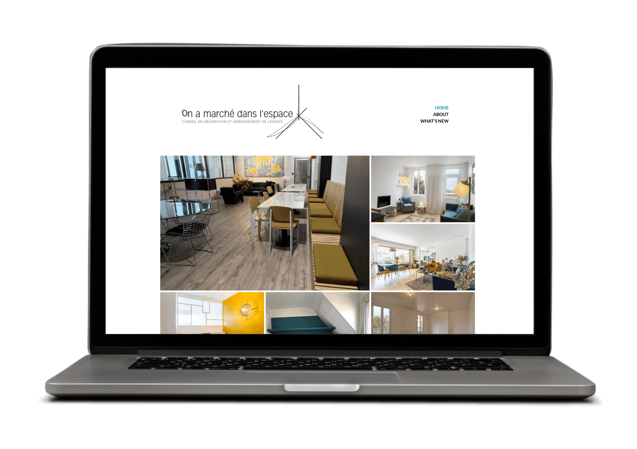 mockup laptop ON A MARCHÉ DANS L'ESPACE