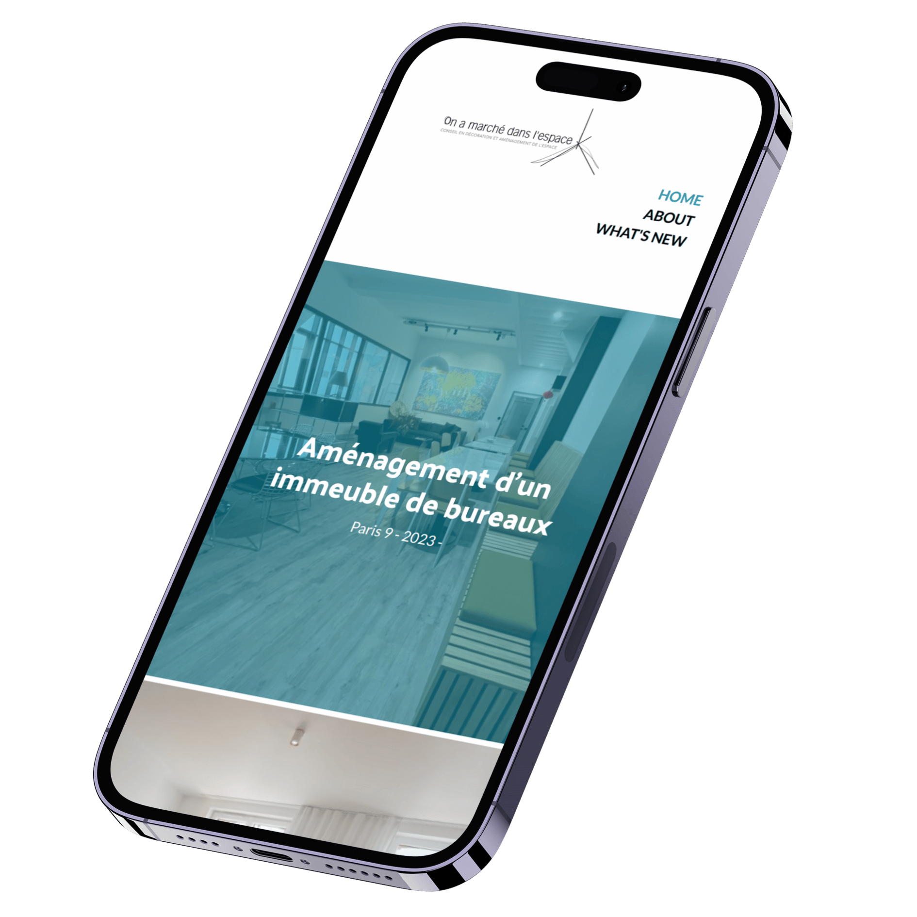 mockup smartphone ON A MARCHÉ DANS L'ESPACE