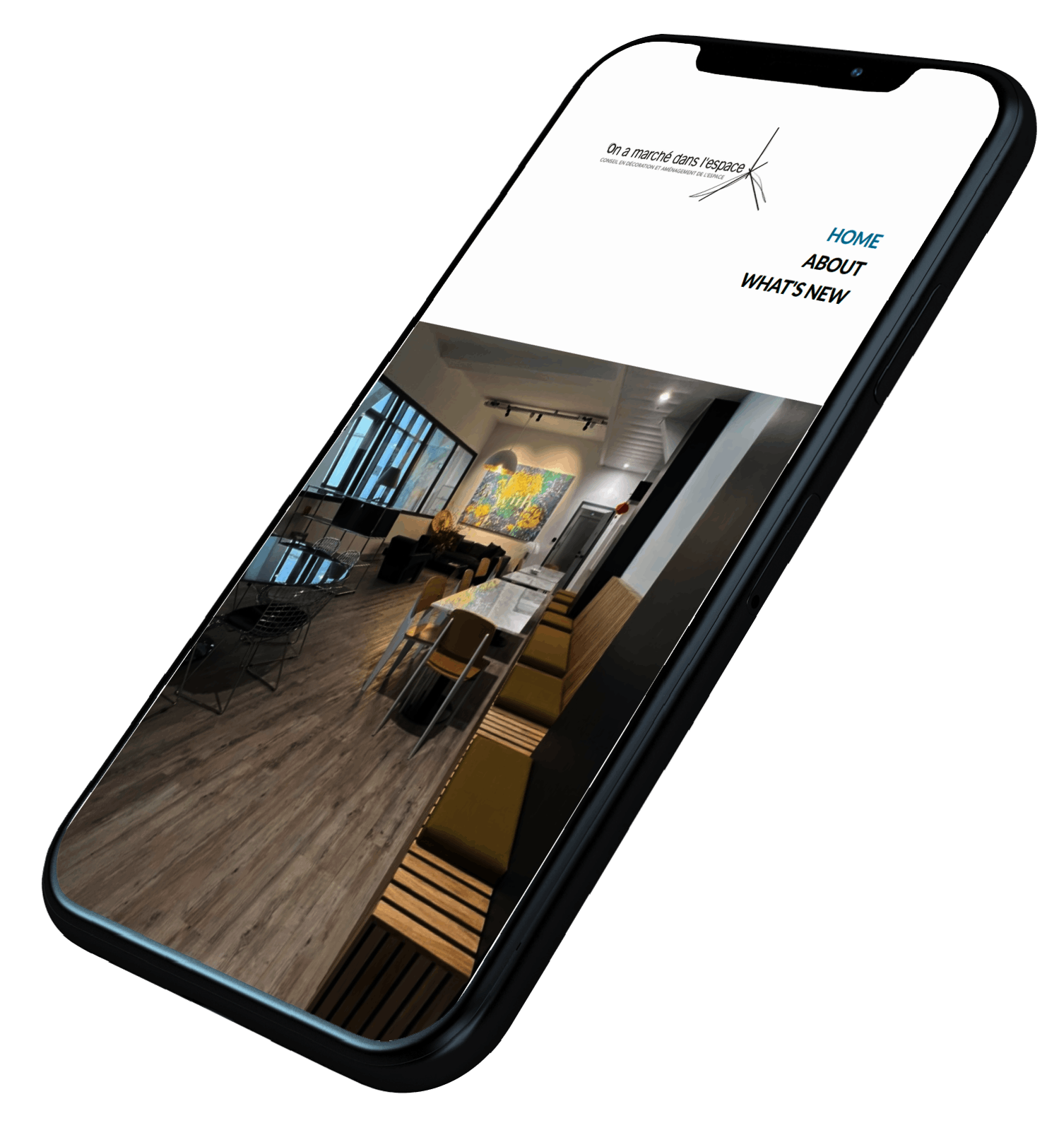 mockup smartphone ON A MARCHÉ DANS L'ESPACE